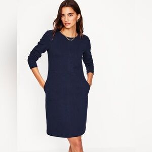 Boden Classic Navy Long Sleeve Ottoman Dress